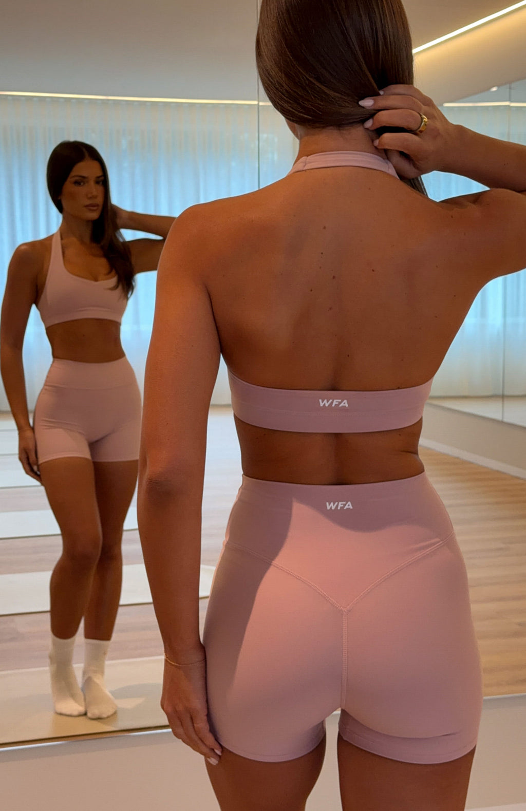 White Fox Sprint Sports Bra Dusty Pink