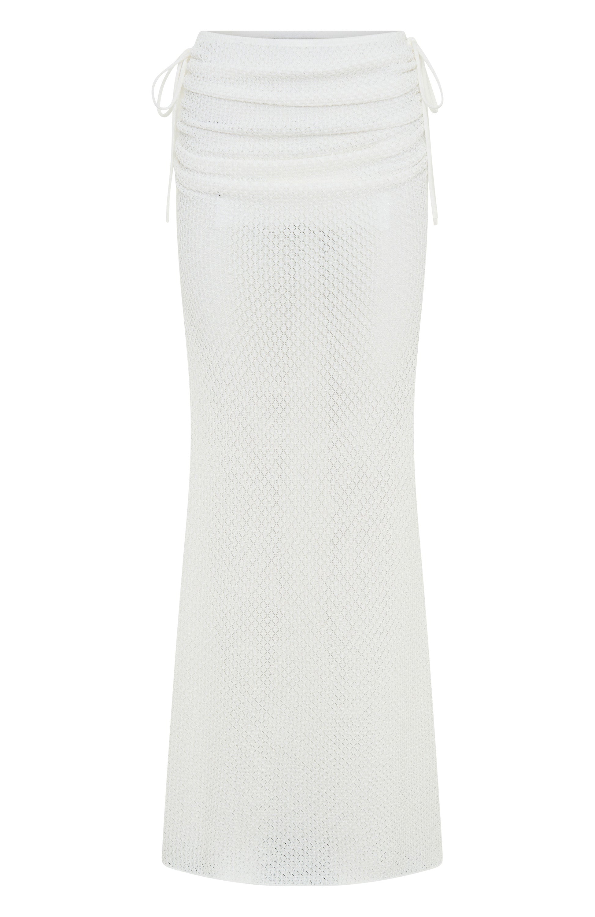 White Fox Stand And Stare Knit Maxi Skirt White
