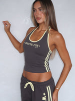 White Fox Star Of The Night Halter Top Charcoal