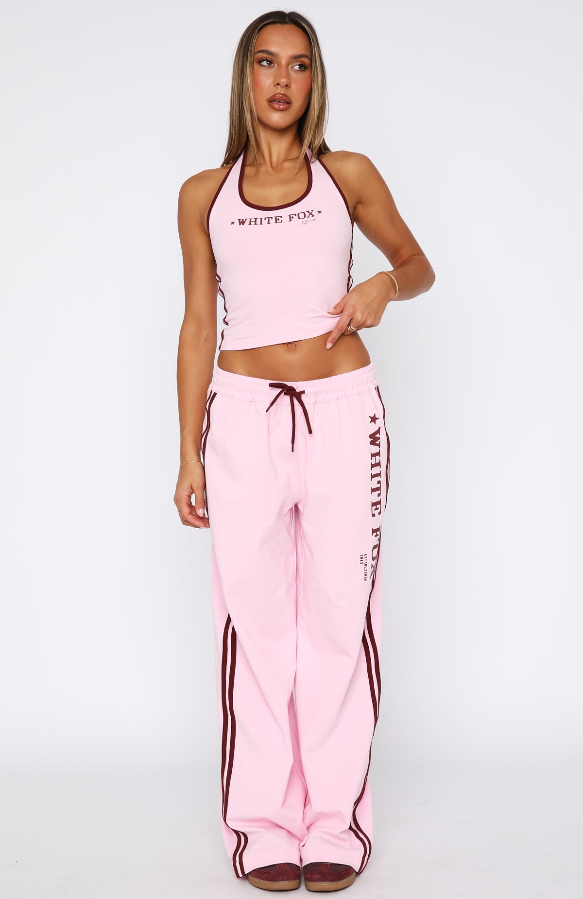 White Fox Star Of The Night Track Pants Pink