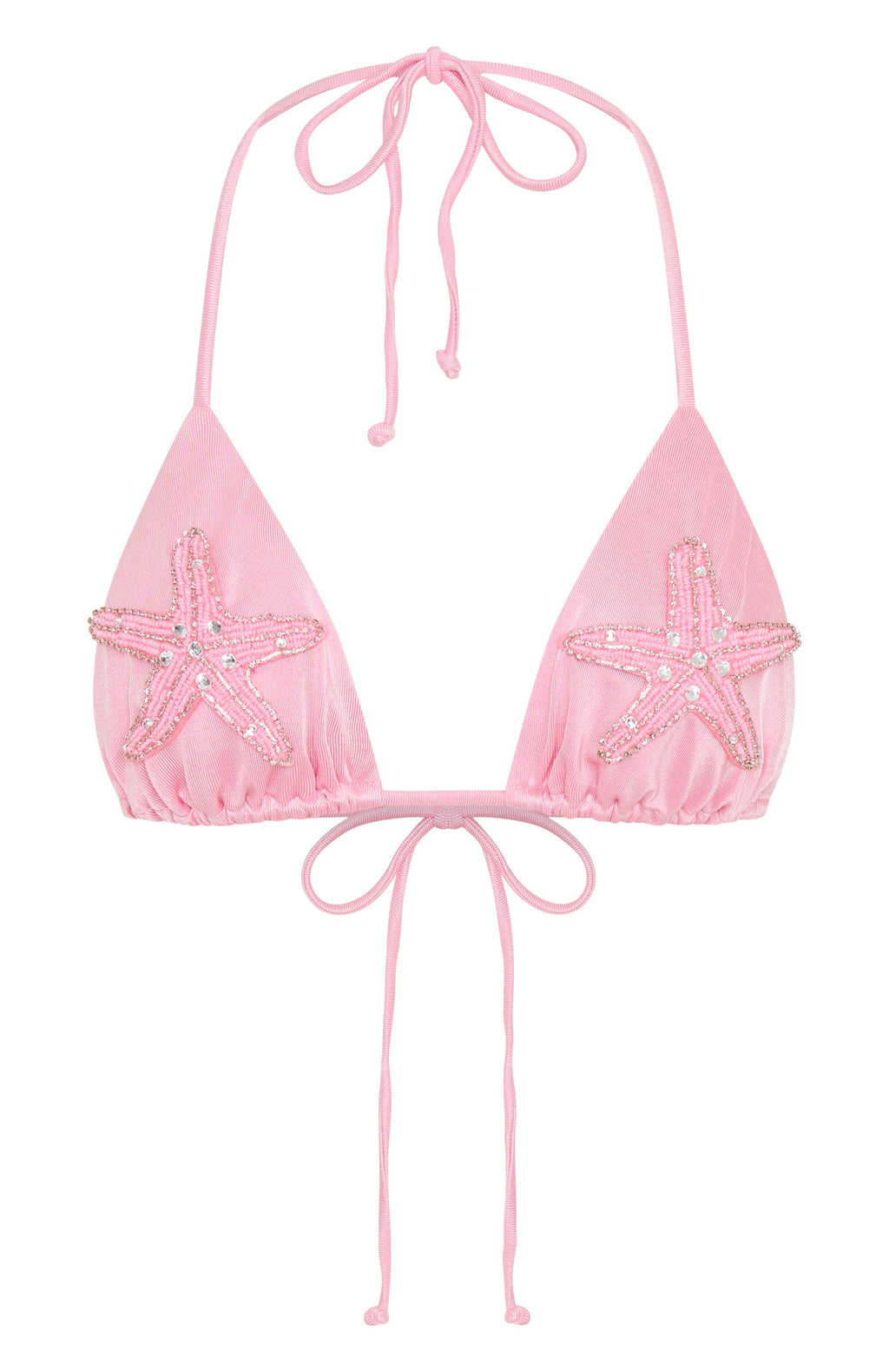 White Fox Starry Shores Bikini Top Blush Pink