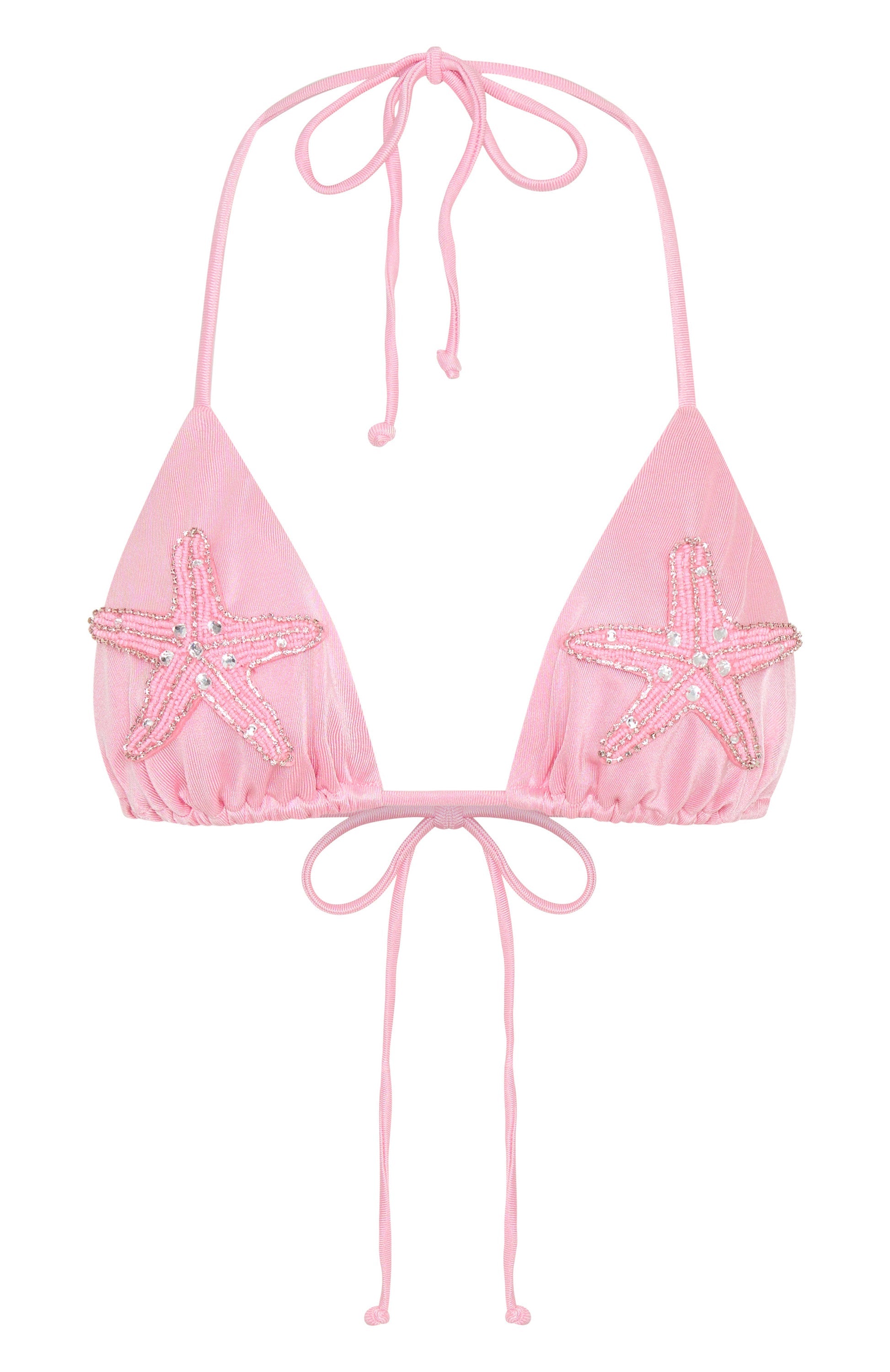 White Fox Starry Shores Bikini Top Blush Pink