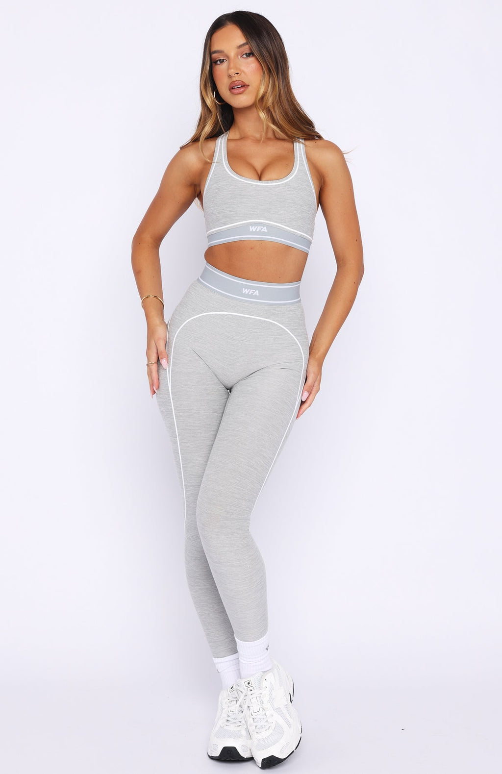 White Fox Challenge Leggings Grey Marle