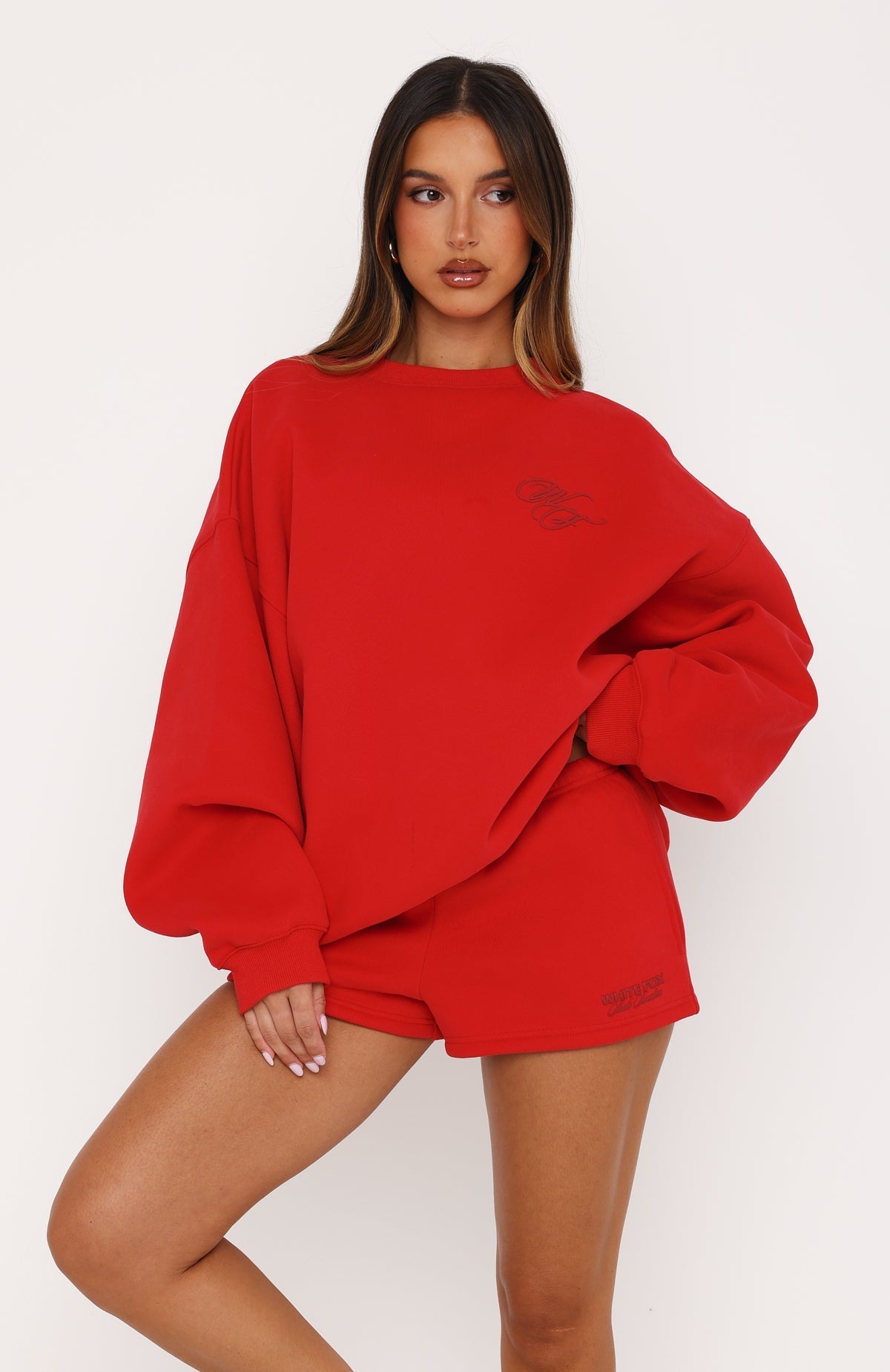 White Fox Studio 17 Raven Lounge Shorts Red