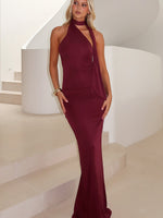 White Fox Sugar High Maxi Dress Burgundy