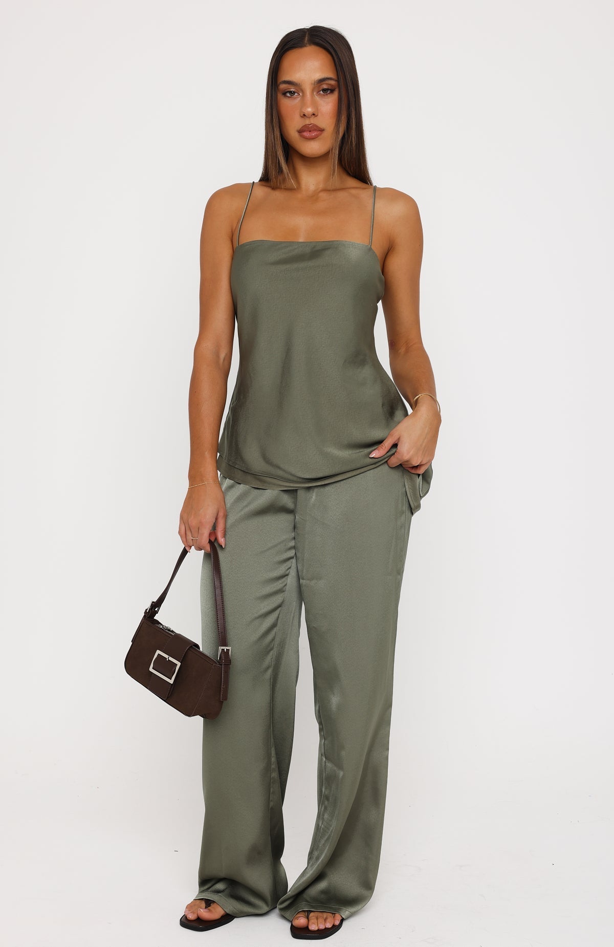White Fox Sweet Sway Top Olive