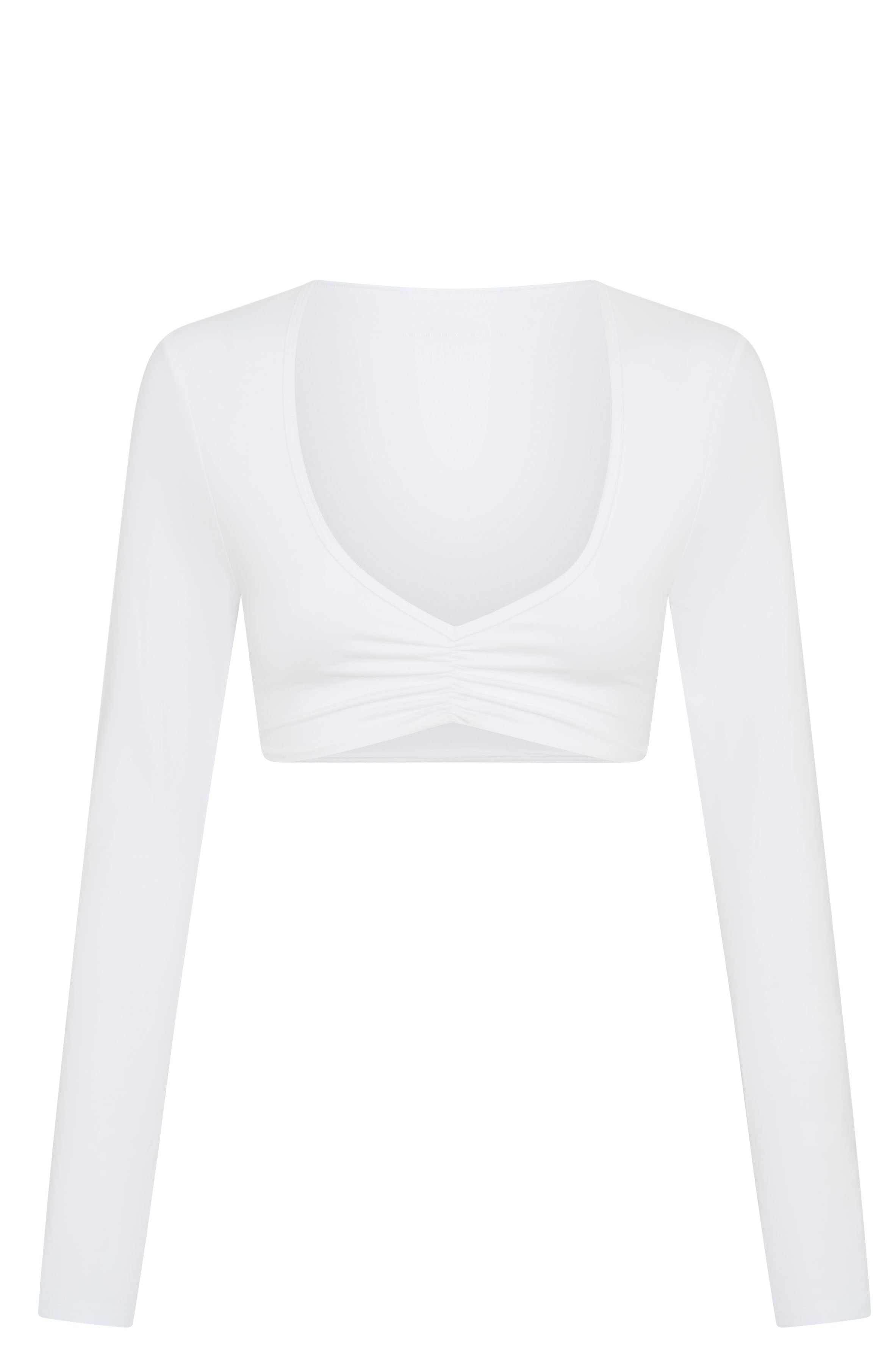 White Fox Sync Long Sleeve Crop White
