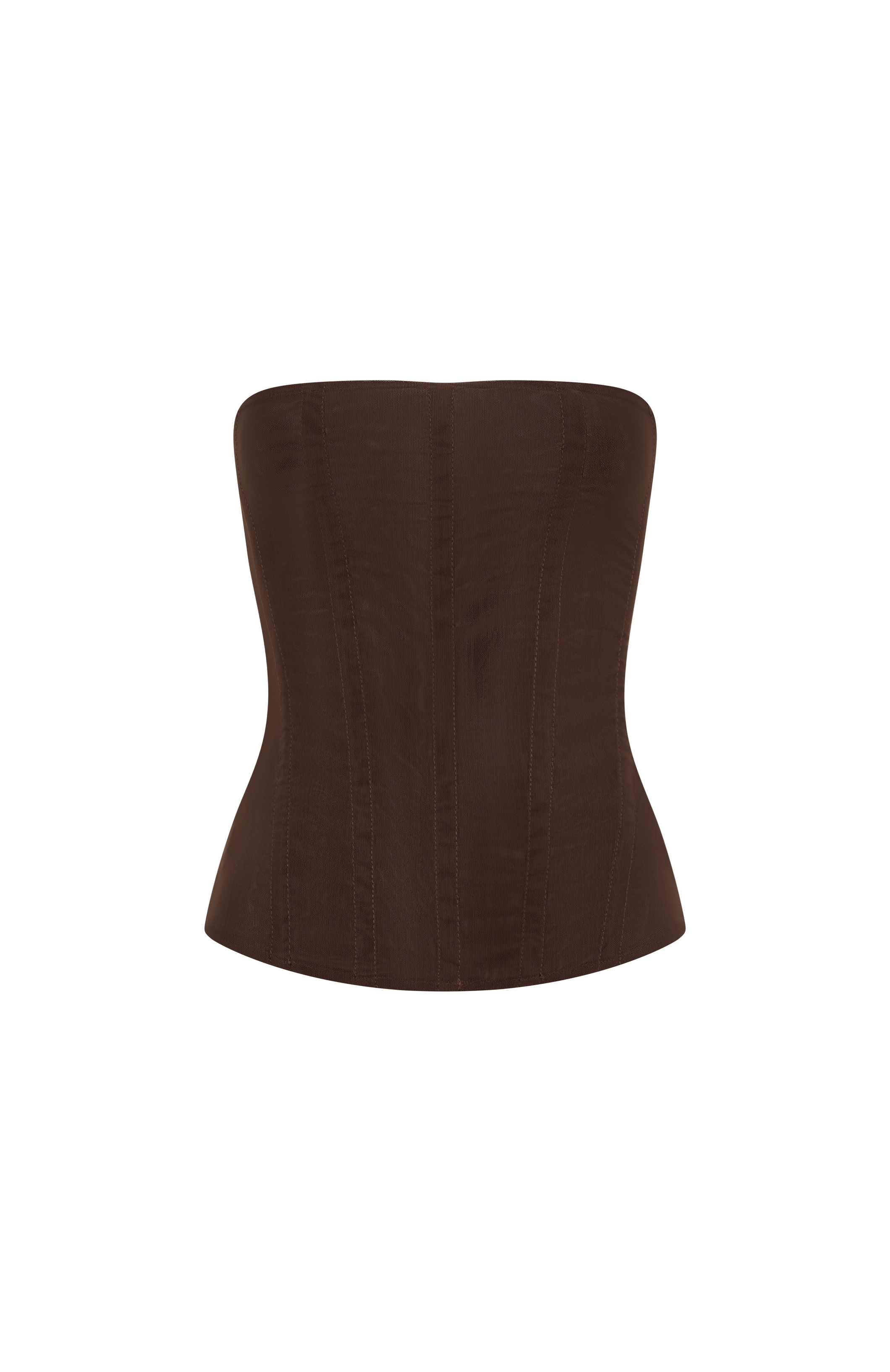 White Fox Tell Me A Secret Strapless Bustier Chocolate