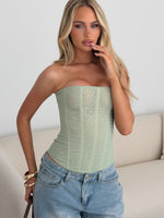White Fox Tell Me A Secret Strapless Bustier Mint