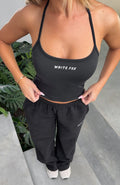 White Fox Test Drive Halter Top Black