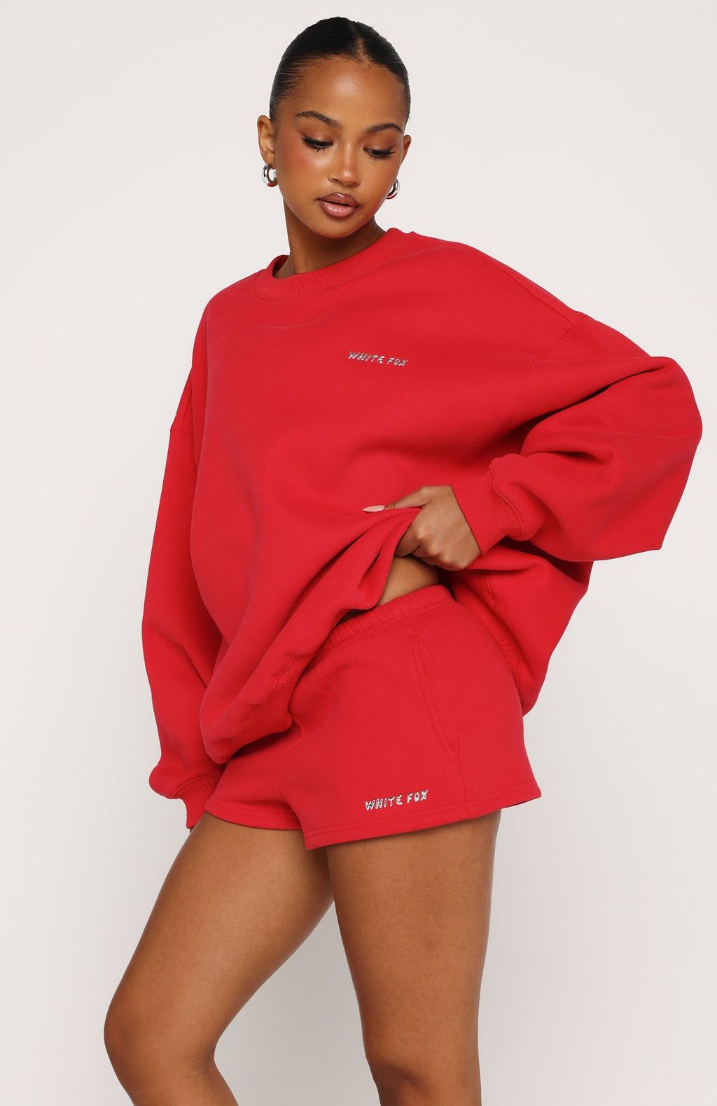 White Fox Test Drive Lounge Shorts Red