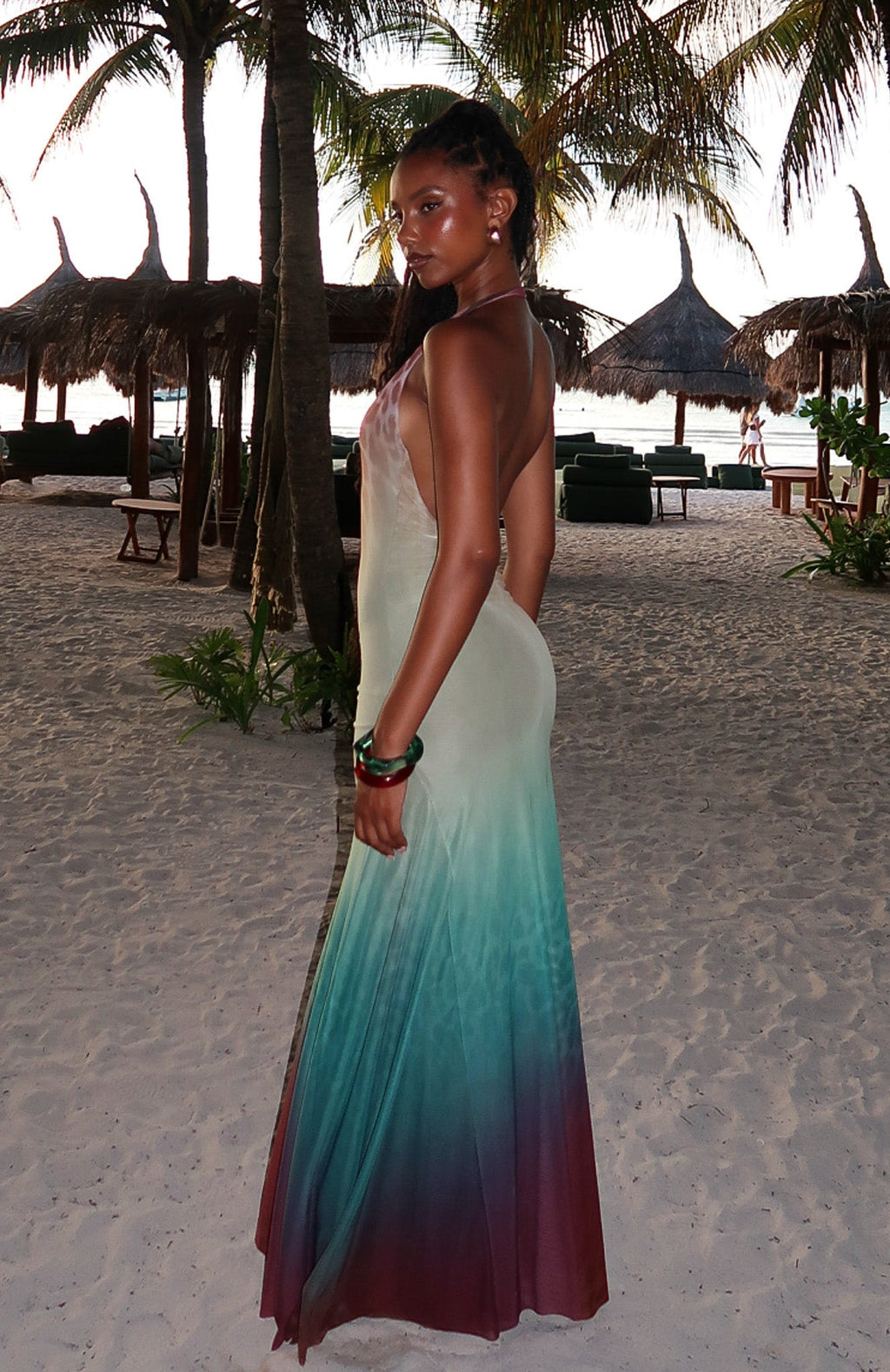 White Fox The Flirt Maxi Dress Opal Halo