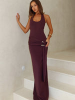 White Fox This Voice Maxi Dress Plum
