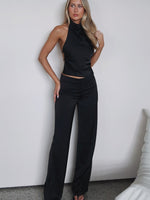 White Fox Time Passes Dress Pants Black