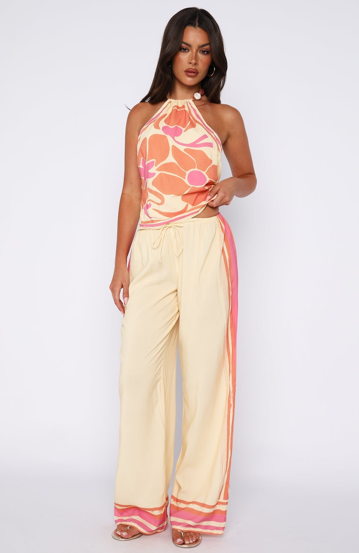 White Fox Tropic Muse Pants Lemon Symphony
