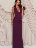 White Fox Twilight Temptation Maxi Dress Plum