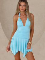 White Fox Use Somebody Mini Dress Baby Blue