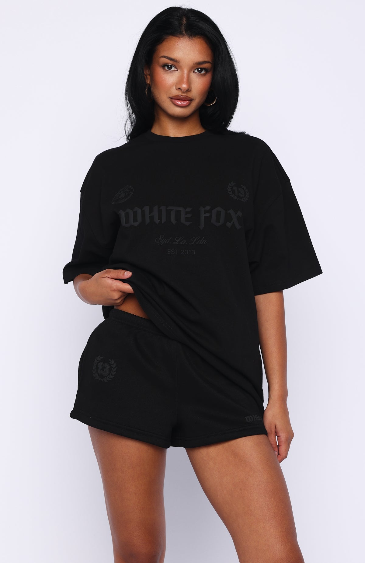 White Fox Vibe Too High Lounge Shorts Black