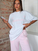 White Fox Vibe Too High Oversized Tee White