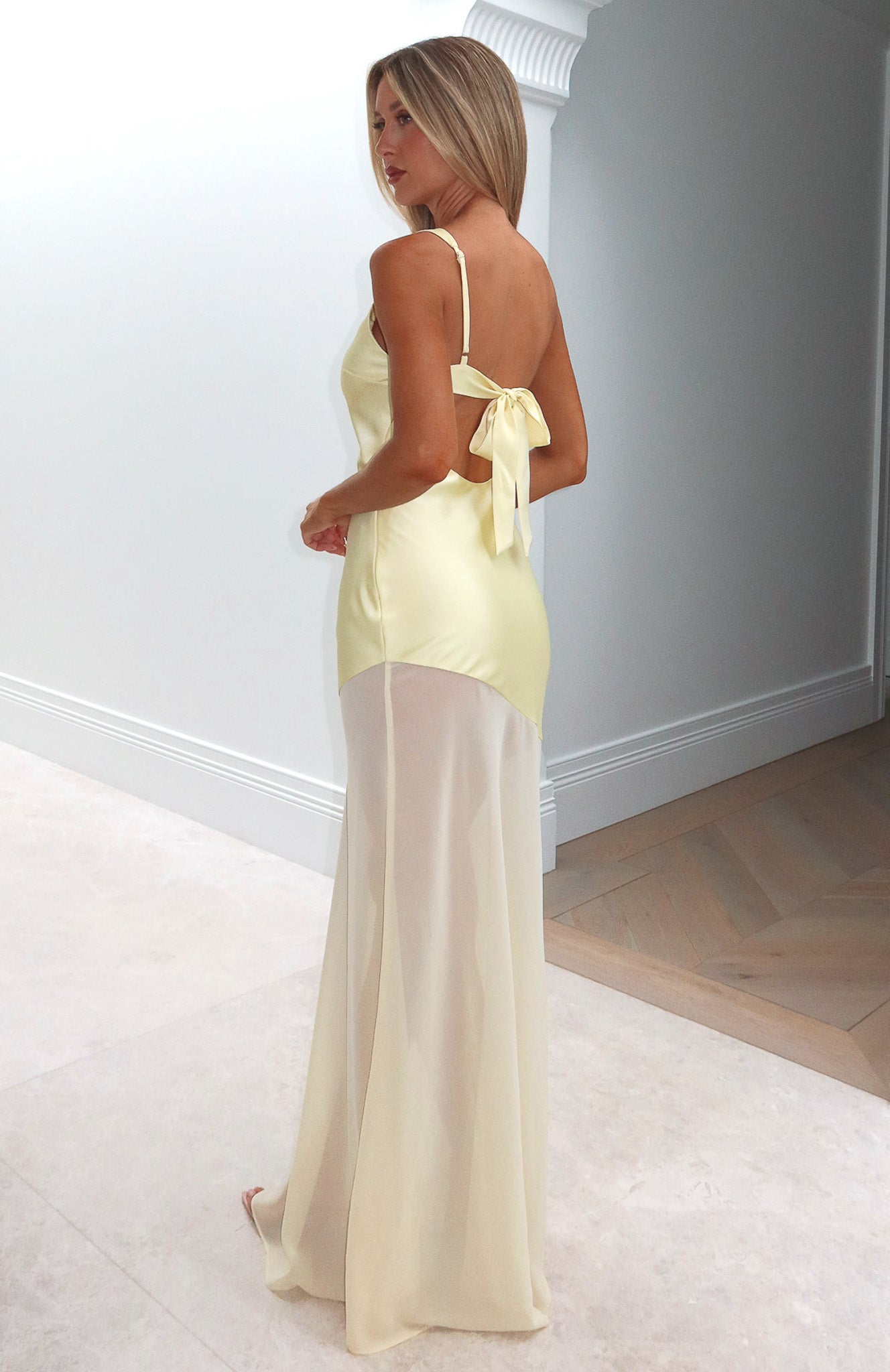 White Fox Vip Vibes Maxi Dress Lemon