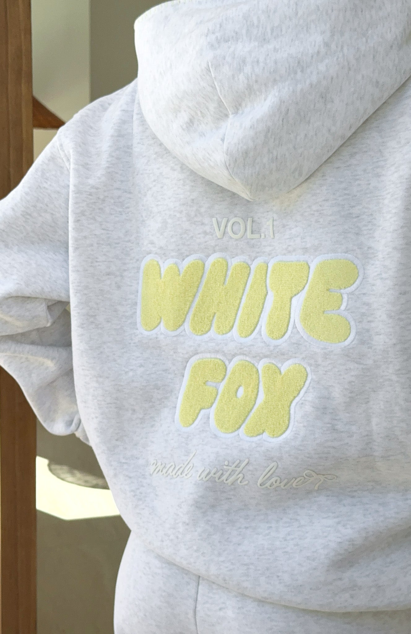 White Fox Vol. 1 Oversized Hoodie Grey Marle