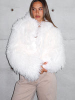 White Fox Weekend Away Faux Fur Jacket Cream