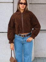 White Fox What Did I Miss Faux Suede Jacket Chocolate
