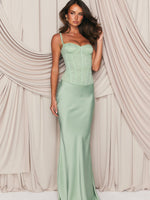 White Fox Forever Starts Now Maxi Skirt Sage