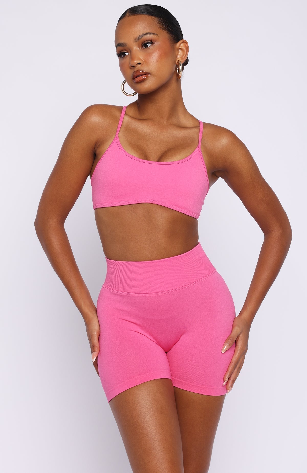 White Fox Fuel Seamless Sports Bra Dragonfruit