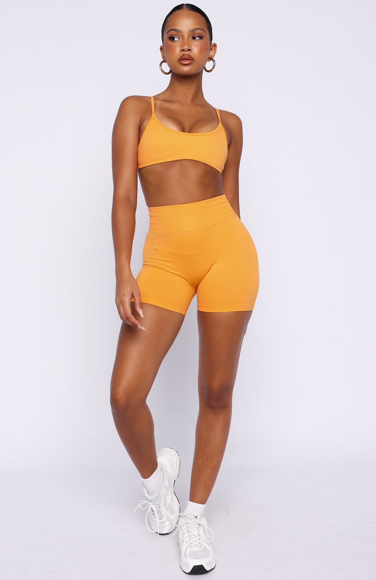 White Fox Swing Seamless Sports Bra Mango