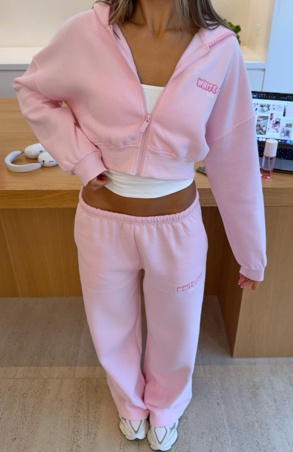 White Fox Vol. 1 Wide Leg Sweatpants Posy