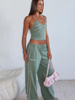 White Fox Can't Help The Feeling Track Pants Khaki