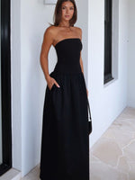 White Fox Take Back Maxi Dress Black